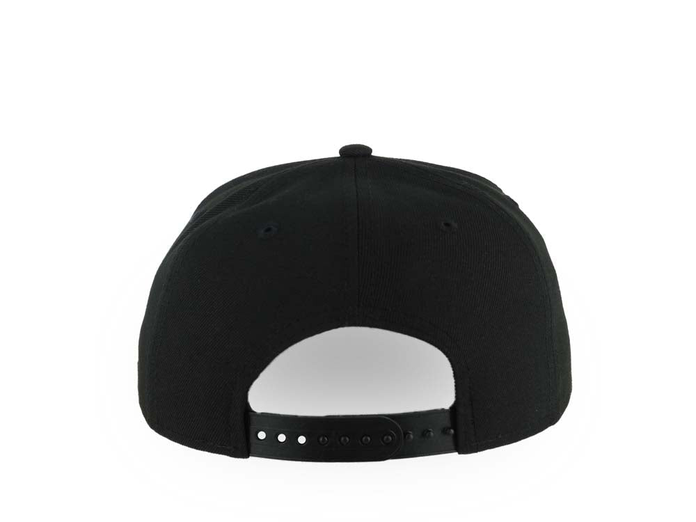 San Diego Padres New Era MLB 9FORTY 940 Adjustable A-Frame Hat Black Crown/Visor White Japen Text Logo Gray UV
