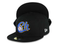 Charros de Jalisco New Era LMP 59FIFTY 5950 Fitted Cap Hat Black Crown/Visor Team Color Logo