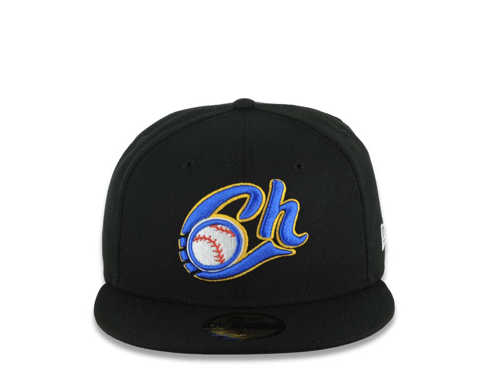 Charros de Jalisco New Era LMP 59FIFTY 5950 Fitted Cap Hat Black Crown/Visor Team Color Logo