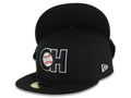 Charros de Jalisco New Era LMP 59FIFTY 5950 Fitted Cap Hat Black Crown/Visor Black/White Logo