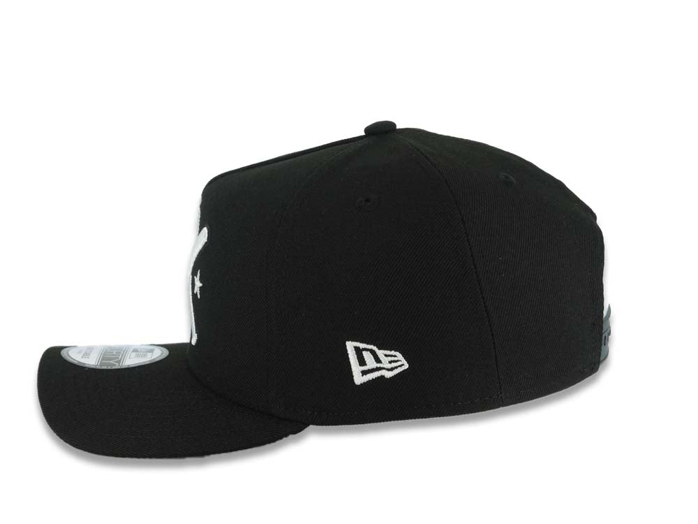 San Diego Padres New Era MLB 9FORTY 940 Adjustable A-Frame Cap Hat Black Crown/Visor White Bats Logo 40th Anniversary Side Patch Gray UV