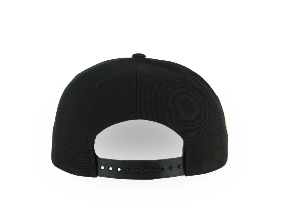 (Rasta Color) San Diego Padres New Era MLB 9FORTY 940 Adjustable A-Frame Cap Hat Black Crown/Visor Red/Yellow/Green Logo 40th Anniversary Side Patch Gray UV