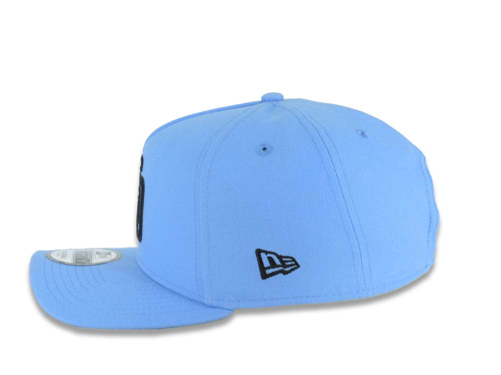 San Diego Padres New Era MLB 9FORTY 940 Adjustable A-Frame Cap Hat Sky Blue Crown/Visor Black Logo 10 Years Petco Park Side Patch Gray UV