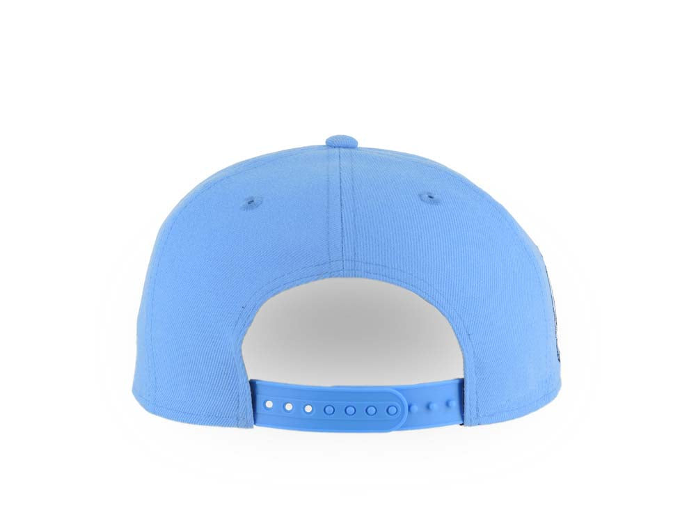 San Diego Padres New Era MLB 9FORTY 940 Adjustable A-Frame Cap Hat Sky Blue Crown/Visor Black Logo 10 Years Petco Park Side Patch Gray UV