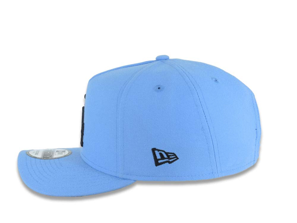 Los Angeles Dodgers New Era MLB 9FORTY 940 Adjustable A-Frame Cap Hat Sky Blue Crown/Visor Black Logo 1984 Stadium Side Patch Gray UV