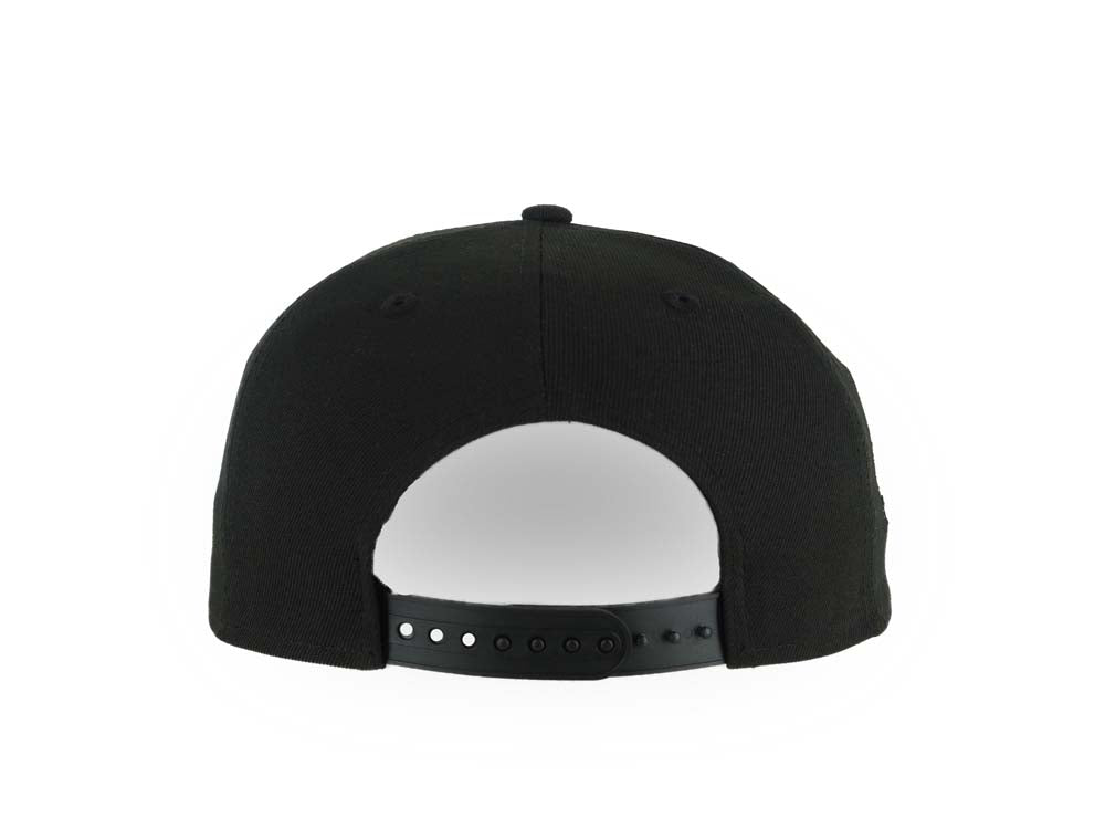San Diego Padres New Era MLB 9FORTY 940 Adjustable A-Frame Cap Hat Black Crown/Visor Black/Metallic Gold Logo 40th Anniversary Side Patch Gray UV
