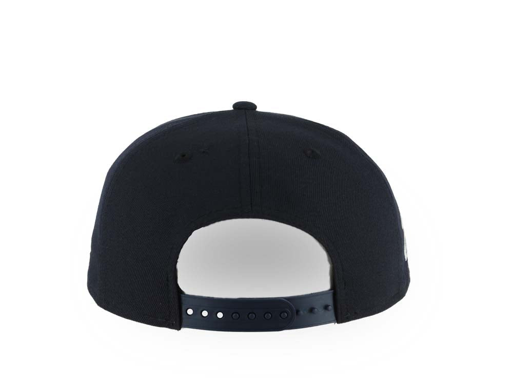 San Diego Padres New Era MLB 9FORTY 940 Adjustable A-Frame Cap Hat Navy Blue Crown/Visor Glow White/Metallic Gold Logo 1998 World Series Side Patch Gray UV