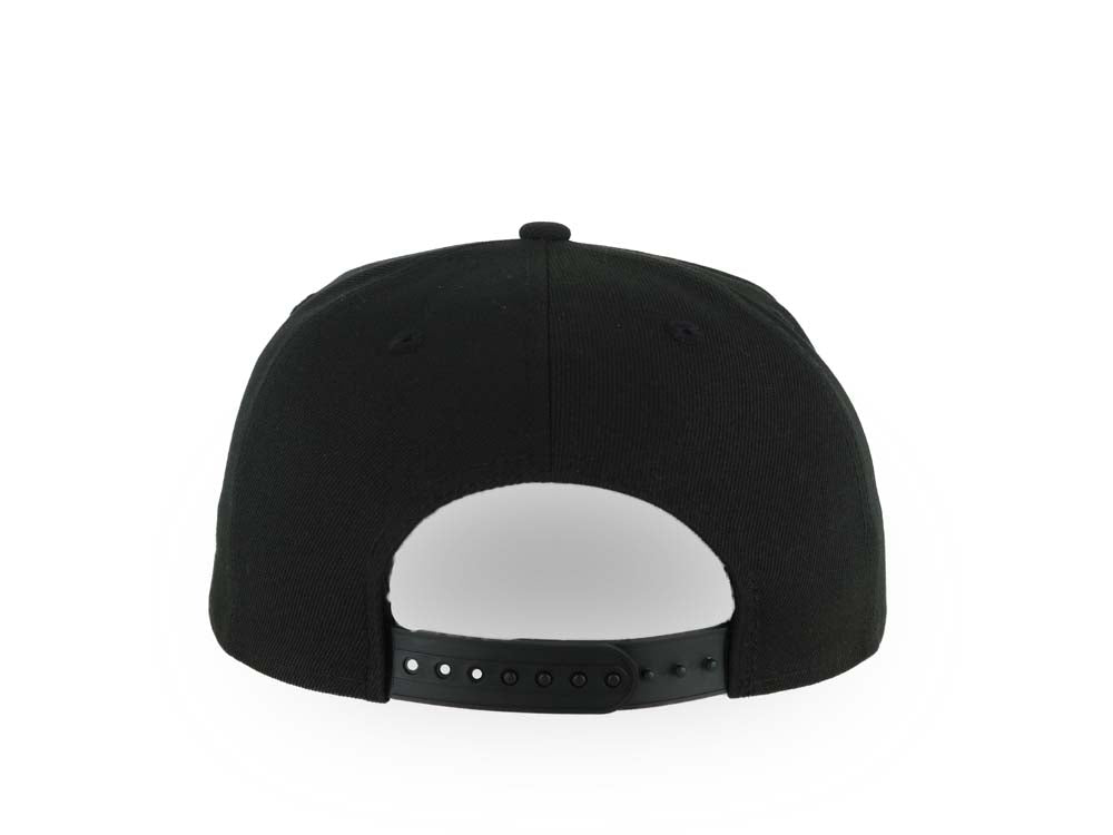 San Diego Padres New Era MLB 9FORTY 940 Adjustable A-Frame Cap Hat Black Crown/Visor Metallic Gold Text Logo 1969 Major League Baseball Gray UV