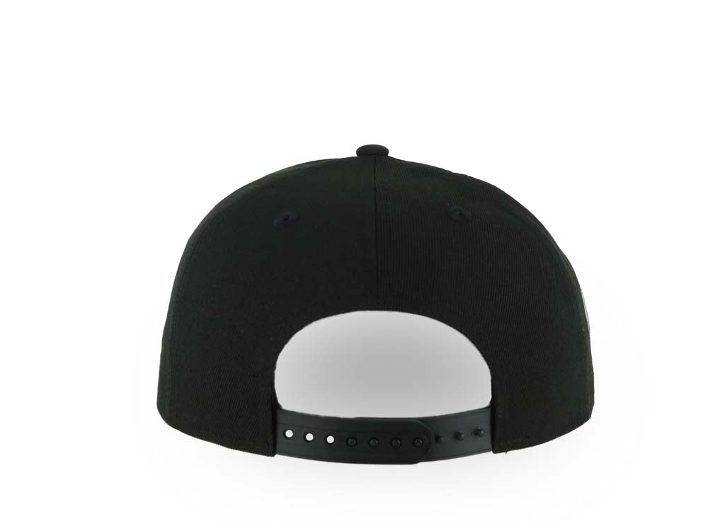 San Diego Padres New Era MLB 9FORTY 940 Adjustable A-Frame Cap Hat Black Crown/Visor White With Text/Script Logo 25th Anniversary Side Patch Gray UV