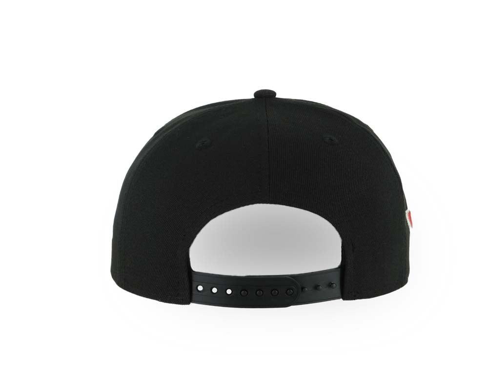 Mexico New Era WBC World Baseball Classic 9FORTY 940 Adjustable A-Frame Cap Hat Black Crown/Visor Black/White Logo Gray UV