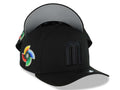 Mexico New Era WBC World Baseball Classic 9FORTY 940 Adjustable A-Frame Cap Hat Black Crown/Visor Black Logo Gray UV