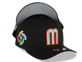 Mexico New Era WBC World Baseball Classic 9FORTY 940 Adjustable A-Frame Cap Hat Black Crown/Visor Red/White/Green Logo Gray UV