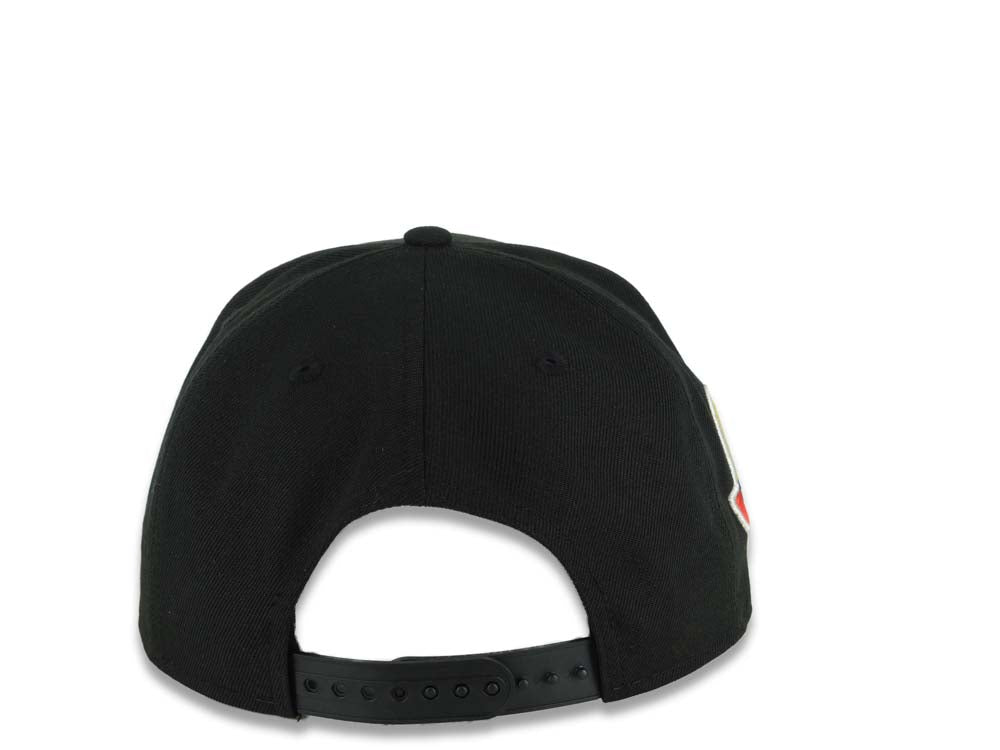 Mexico New Era WBC World Baseball Classic 9FORTY 940 Adjustable A-Frame Cap Hat Black Crown/Visor Black/Dark Gray Logo WBC Side Patch Gray UV