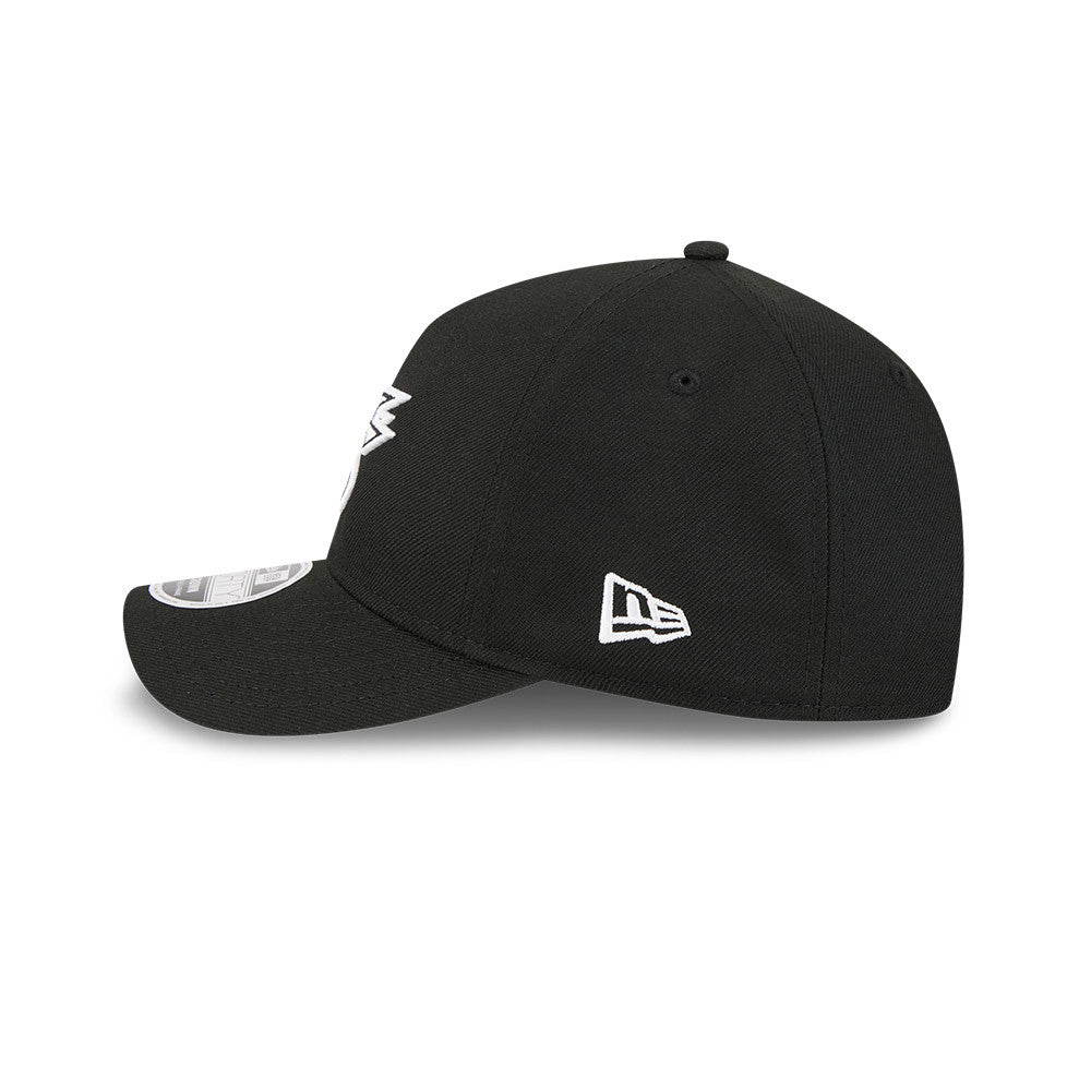 USA New Era WBC World Baseball Classic 9FORTY 940 Adjustable A-Frame M-Crown Cap Hat Black Crown/Visor Black/White Logo USA Flag Side Patch