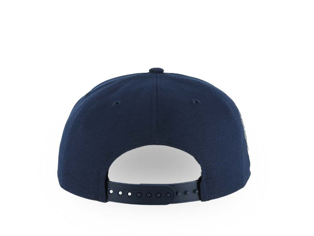 San Diego Padres New Era MLB 9FORTY 940 Adjustable A-Frame Cap Hat Navy Blue Crown/Visor White Logo 25th Anniversary Side Patch Gray UV