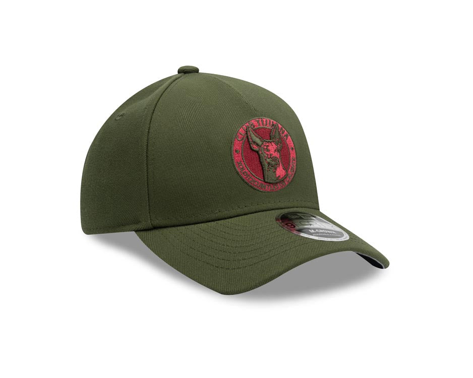 Xolos de Tijuana New Era Liga MX 9FORTY 940 Adjustable M-crown Cap Hat Black Crown/Visor Maroon/Olive Logo Gray UV