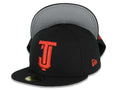 Tijuana Toros New Era LMB 59FIFTY 5950 Fitted Cap Hat Black Crown/Visor Red Logo Gray UV