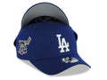 Los Angeles Dodgers New Era MLB 9FORTY 940 Adjustable A-Frame Cap Hat Royal Blue Crown/Visor White Logo Japan World Series Champions Side Patch Gray UV