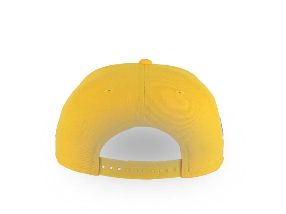 San Diego Padres New Era MLB 9FORTY 940 Adjustable A-Frame Cap Hat Yellow Crown/Visor Dark Brown Logo 1998 World Series Side Patch