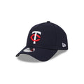 Minnesota Twins New Era MLB 9FORTY 940 Adjustable A-Frame Cap Hat Navy Blue Crown/Visor Team Color Logo Gray UV