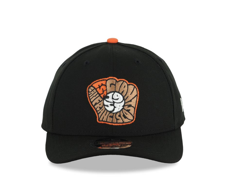 San Francisco Giants New Era MLB 9FORTY 940 Adjustable Cap Hat Black Crown/Visor White/Orange Glove Logo (City Connect)