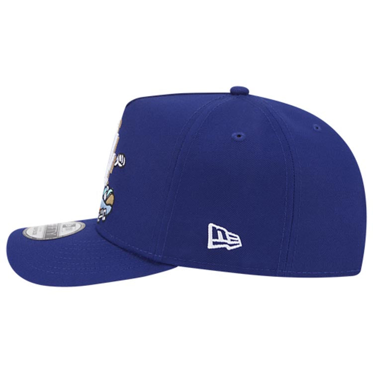 Los Angeles Dodgers New Era MLB 9FORTY 940 Snapback A-Frame Cap Hat Royal Blue Crown/Visor Team Color Logo Skating Cartoon