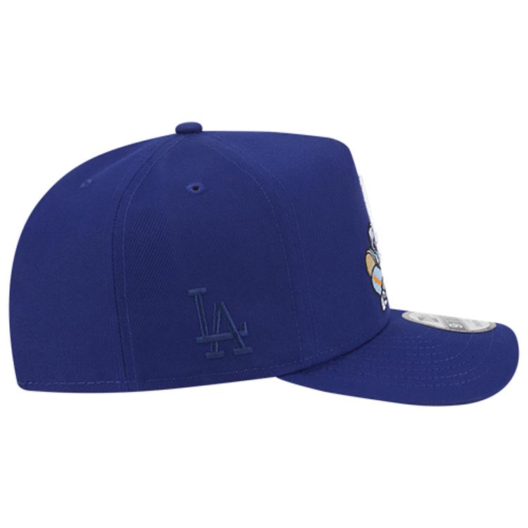 Los Angeles Dodgers New Era MLB 9FORTY 940 Snapback A-Frame Cap Hat Royal Blue Crown/Visor Team Color Logo Skating Cartoon