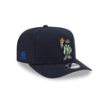 New York Yankees New Era MLB 9FIFTY 950 Snapback A-Frame Cap Hat Navy Blue Crown/Visor Green Logo Liberty Cartoon