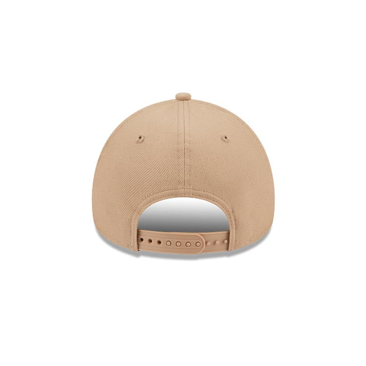 Los Angeles Dodgers New Era MLB 9FORTY 940 Adjustable A-Frame Cap Hat Khaki Crown/Visor White Logo Green UV