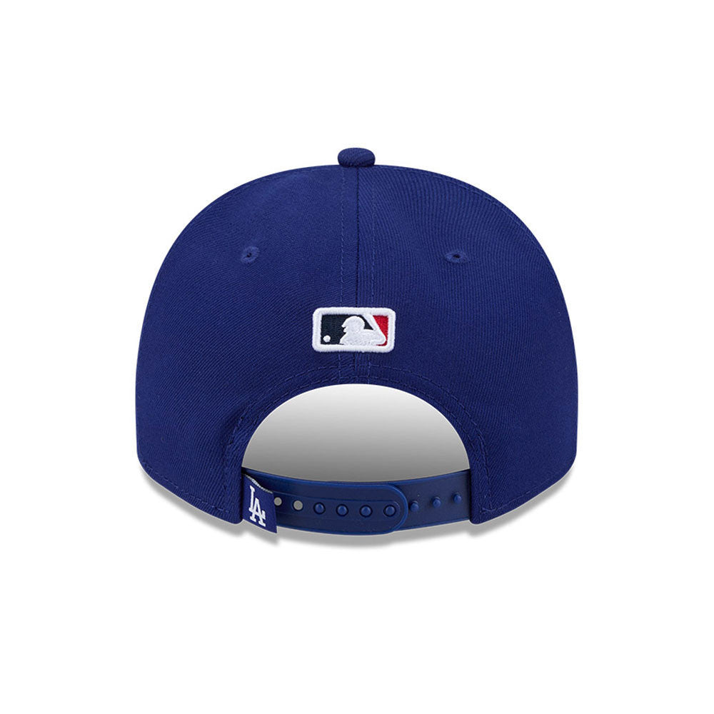 Los Angeles Dodgers New Era MLB 9FORTY 940 A-Frame Snapback Cap Hat Royal Blue Crown/Visor Team Color Logo With Skateboarding Cartoon