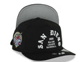 San Diego Padres New Era MLB 9FIFTY 950 Snapback A-Frame Cap Hat Black Crown/Visor White Logo 1969 Major League Baseball 40th Anniversary Side Patch