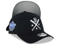 San Diego Padres New Era MLB 9FORTY 940 Adjustable A-Frame Cap Hat Navy Crown/Visor White Bats Logo 1998 World Series Side Patch Gray UV