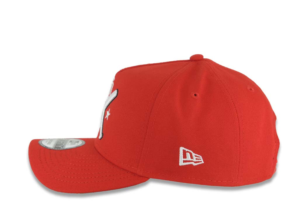 San Diego Padres New Era MLB 9FORTY 940 Adjustable A-Frame Cap Hat Red Crown/Visor White Bats Logo Petco Park 10 Years Side Patch Gray UV