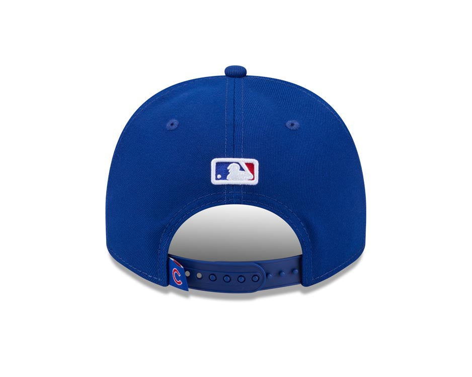 Chicago Cubs New Era MLB 9FIFTY 950 Snapback A-Frame Cap Hat Royal Blue Crown/Visor Red/White Logo With Cartoon Gray UV