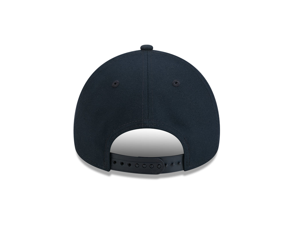San Diego Padres New Era MLB 9FORTY 940 Adjustable A-Frame Cap Hat Navy Blue Crown/Visor White/Magenta/Yellow Script Logo SD Patch (2026 City Connect 2.0)