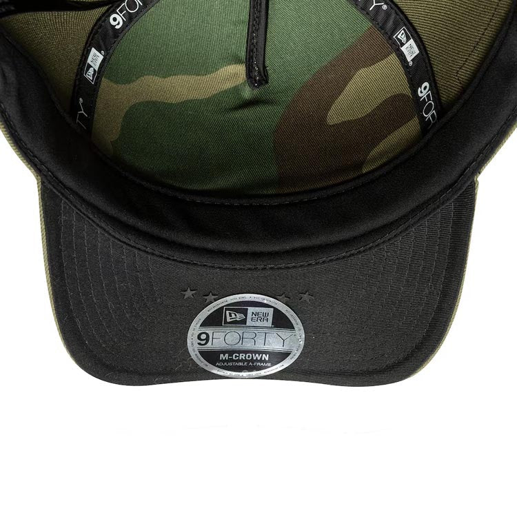 San Diego Padres New Era MLB 9FORTY 940 M-Crown A-Frame Cap Hat Olive Crown/Visor Olive Logo US Flag (2026 Armed Forces Day)