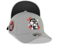 (Capland Exclusive) San Diego Padres New Era MLB 9FORTY 940 Adjustable A-Frame Gray Cap Hat Black/White/Red Splatter Logo Petco Park 20 Years Patch
