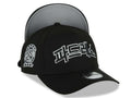 San Diego Padres New Era MLB 9FORTY 940 Adjustable A-Frame Cap Hat Black Crown/Visor Blakc/White Korean Logo 25th Anniversary Side Patch Gray UV