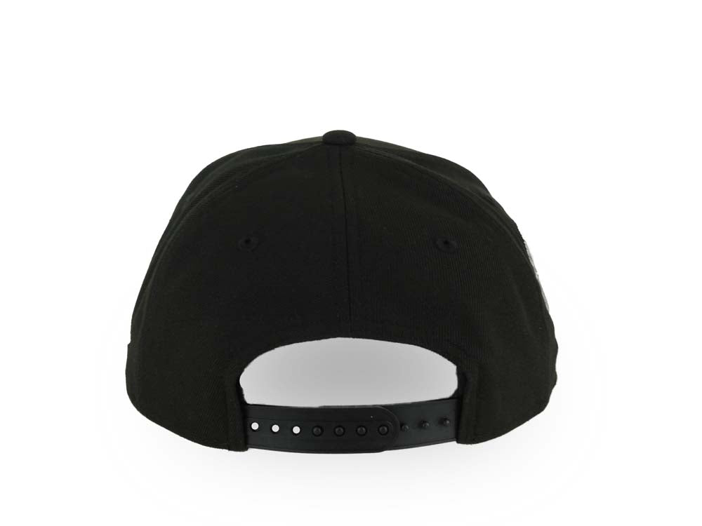 San Diego Padres New Era MLB 9FORTY 940 Adjustable A-Frame Cap Hat Black Crown/Visor Blakc/White Korean Logo 25th Anniversary Side Patch Gray UV