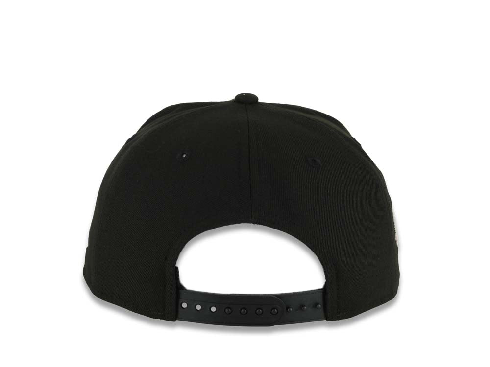 Los Angeles Dodgers New Era MLB 9FIFTY 950 Snapback Cap Hat Black Crown/Visor White Logo Pink Rose 2025 World Series Champions Side Patch Gray UV