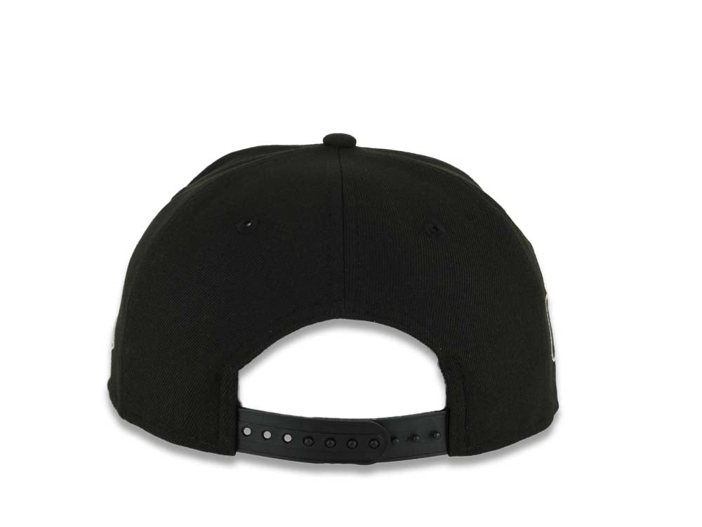 New York Yankees New Era MLB 9FIFTY 950 Snapback Cap Hat Black Crown/Visor White Logo Pink Rose 2024 World Series Side Patch Gray UV
