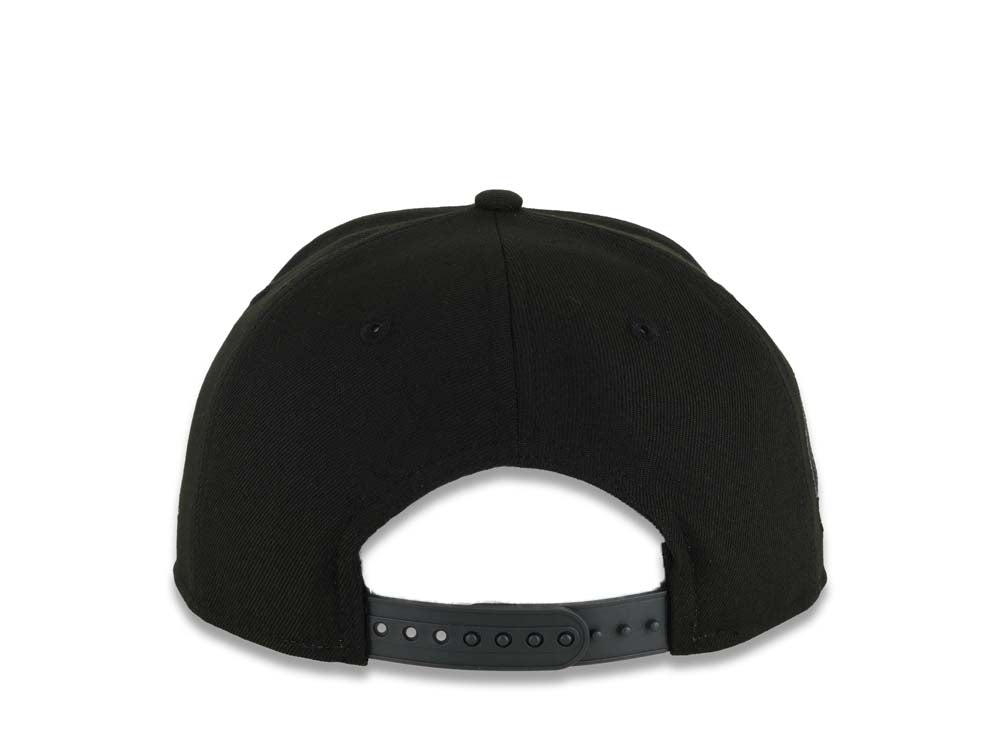 San Diego Padres New Era MLB 9FIFTY 950 Snapback Cap Hat Black Crown/Visor Black/Dark Gray Swinging Friar Logo Petco Park 10 Years Side Patch