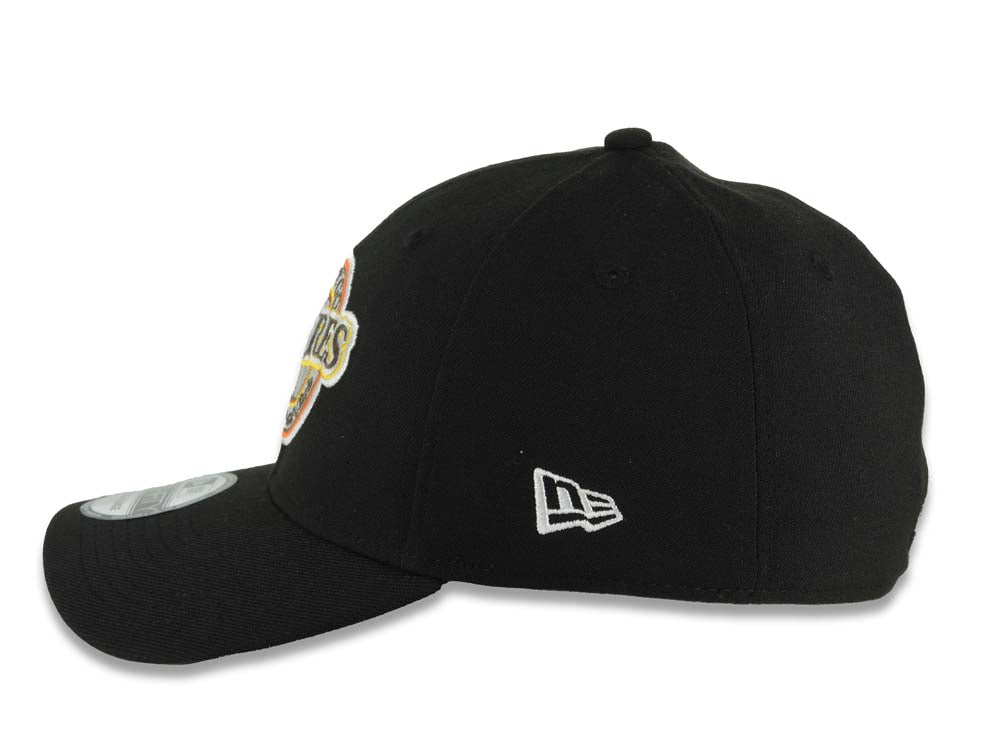 San Diego Padres New Era MLB 39THIRTY 3930 Flexfit Cap Hat Black Crown/Visor Brown/Yellow/Orange/White Baseball Club Logo Black UV