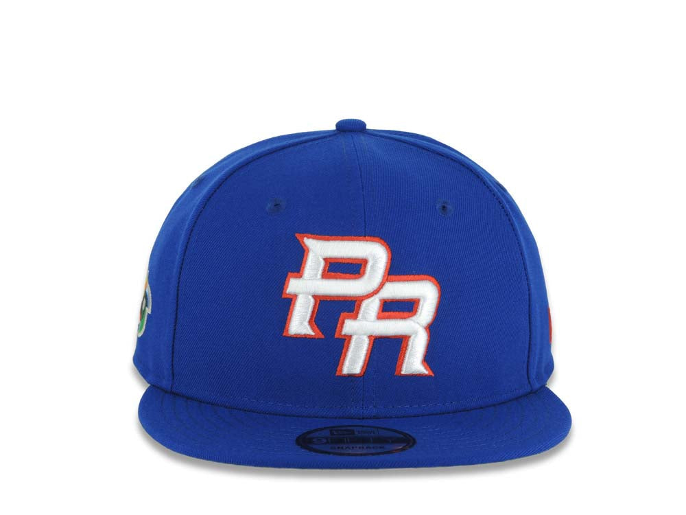 Puerto Rico New Era 9FIFTY 950 Snapback Cap Hat Royal Blue Crown/Visor White/Red Logo WBC World Baseball Classic Side Patch Green UV