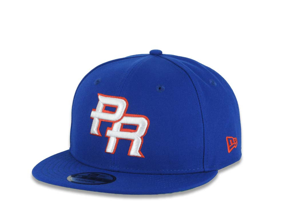 Puerto Rico New Era 9FIFTY 950 Snapback Cap Hat Royal Blue Crown/Visor White/Red Logo WBC World Baseball Classic Side Patch Green UV