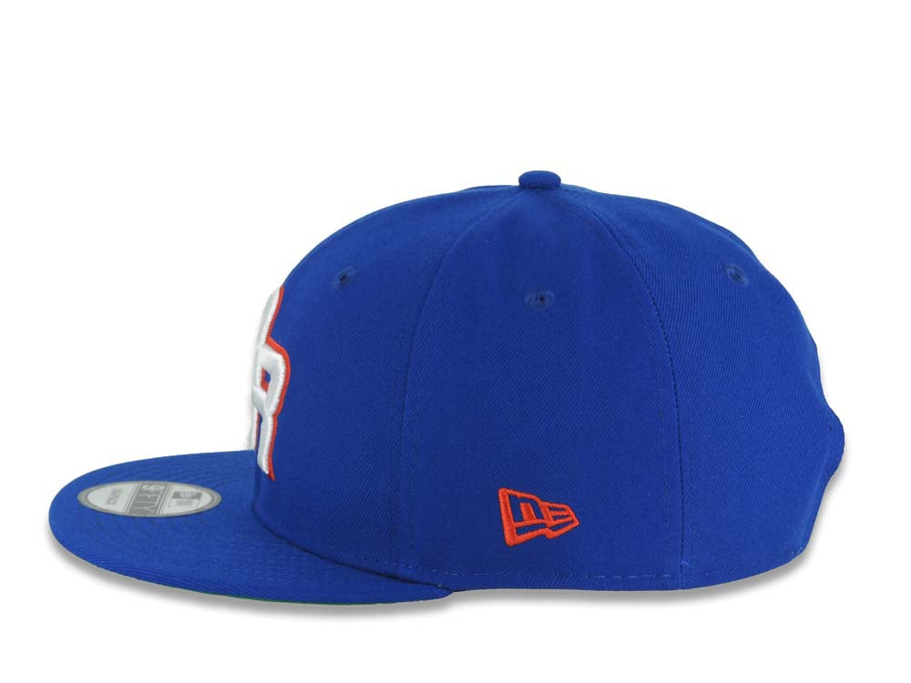 Puerto Rico New Era 9FIFTY 950 Snapback Cap Hat Royal Blue Crown/Visor White/Red Logo WBC World Baseball Classic Side Patch Green UV