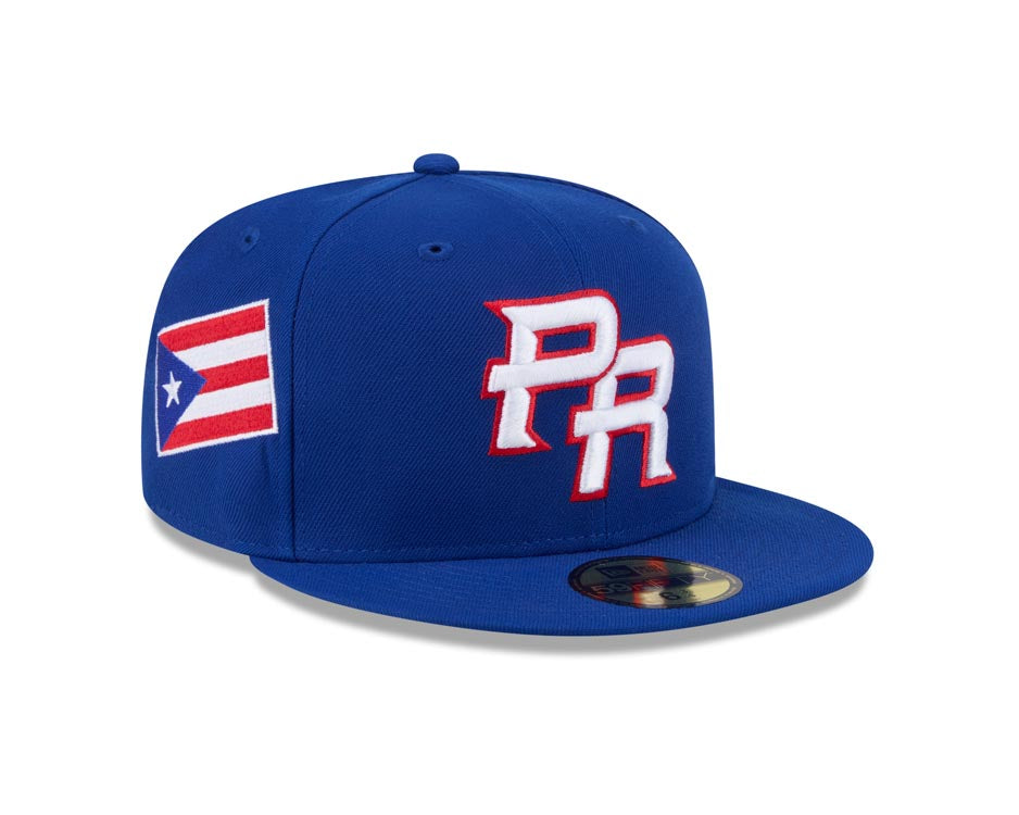 Puerto Rico New Era WBC 59FIFTY 5950 Fitted Cap Hat Royal Blue Crown/Visor White/Red Logo XL WBC Side Patch (Hidden Hit)