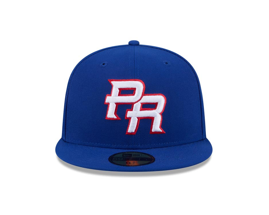 Puerto Rico New Era WBC 59FIFTY 5950 Fitted Cap Hat Royal Blue Crown/Visor White/Red Logo XL WBC Side Patch (Hidden Hit)