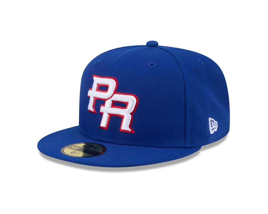 Puerto Rico New Era WBC 59FIFTY 5950 Fitted Cap Hat Royal Blue Crown/Visor White/Red Logo XL WBC Side Patch (Hidden Hit)