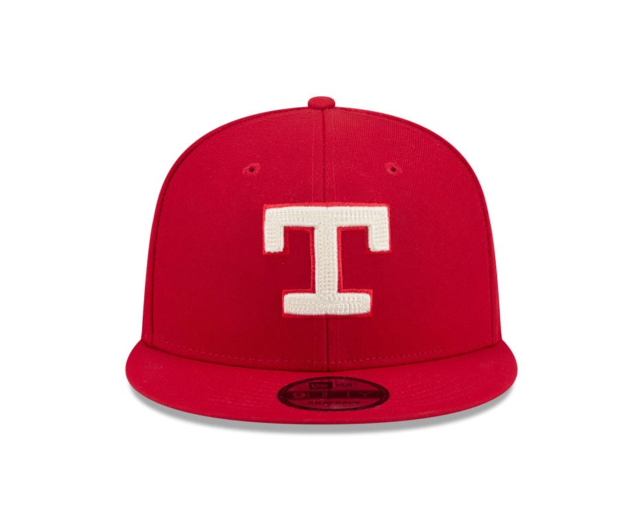 Texas Rangers New Era 9FIFTY 950 Snapback Cap Hat Red Crown/Visor White/Red Logo Gray UV (2026 City Connect)